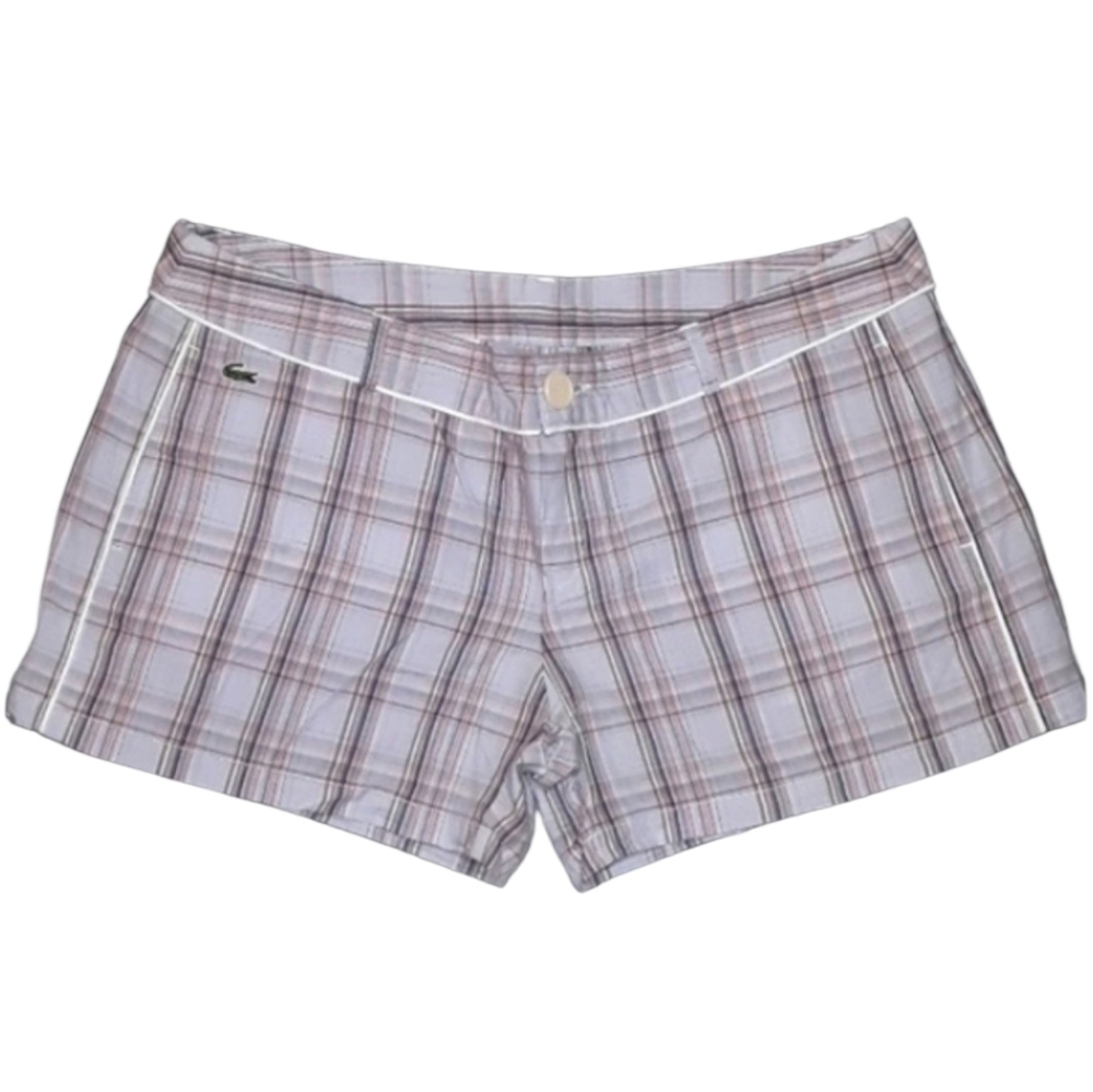 🐊Lacoste Ladies Plaid Shorts. Women's Size: Waist 44x04 Inseam.